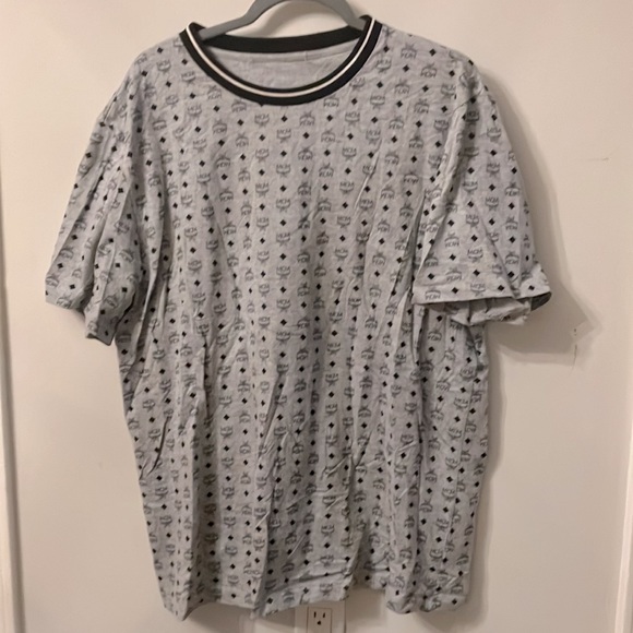 MENS MCM LOGO T-SHIRT GREY & BLACK | size XL. - Picture 3 of 6